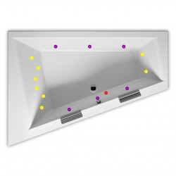 Гидромассажная ванна RIHO DOPPIO FLOW 180х130 см R