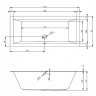 Акриловая ванна встраиваемая RIHO LUGO 170x75, B132001005