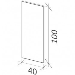 Зеркало RIHO с металлическим каркасом 40 x 100 см