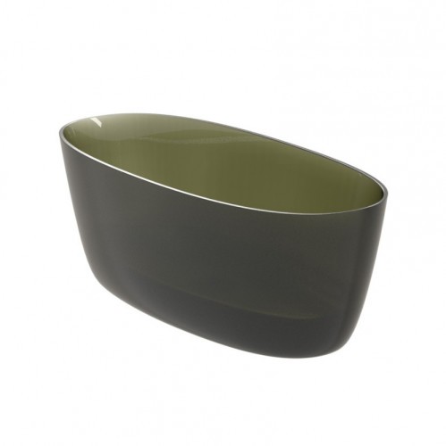 Ванна прозрачная из искусственного камня RIHO OVAL 160х72, Froasted Forest B129002F03