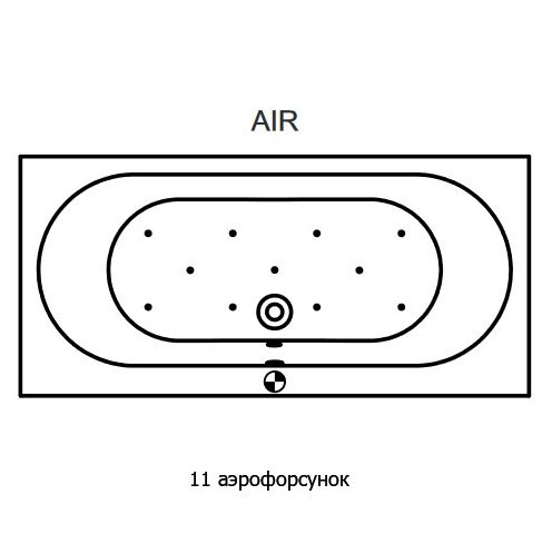 Гидромассажная ванна RIHO CAROLINA AIR 170x80
