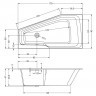 Акриловая ванна RIHO RETHINK SPACE 170x90 R FALL, B113006005