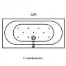 Гидромассажная ванна RIHO CAROLINA AIR 190x80