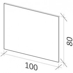 Зеркало RIHO с металлическим каркасом 100 x 80 см