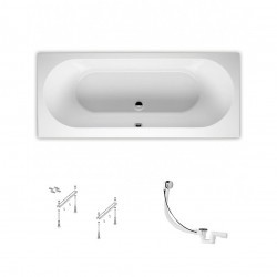Комплект Акриловая ванна RIHO CAROLINA 170x80, ножки и слив-перелив