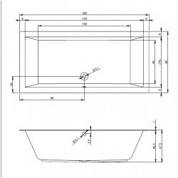 Акриловая ванна встраиваемая RIHO LUGO 190x90, B136001005