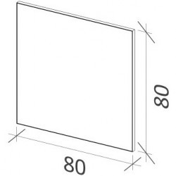 Зеркало RIHO с металлическим каркасом 80 x 80 см