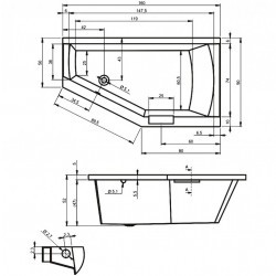 Гидромассажная ванна RIHO GETA FLOW 160x90 L