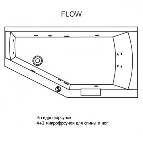 Гидромассажная ванна RIHO GETA FLOW 160x90 L