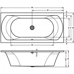 Гидромассажная ванна RIHO LIMA BLISS 190х90 см
