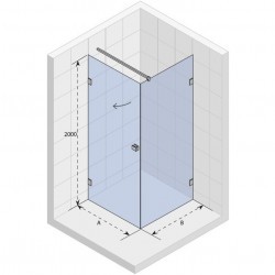 Душевой уголок RIHO SCANDIC MISTRAL M201-80/80 L, GX0202201