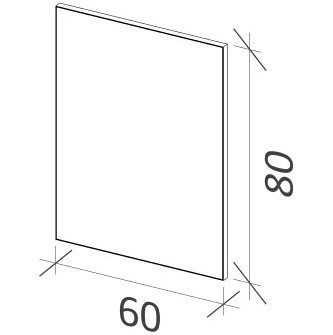 Зеркало RIHO с металлическим каркасом 60 x 80 см