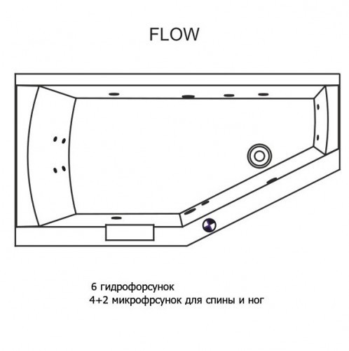 Гидромассажная ванна RIHO GETA FLOW 160x90 R
