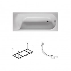 Комплект акриловая ванна RIHO MIAMI 150x70, B058001005 с каркасом и сливом-переливом