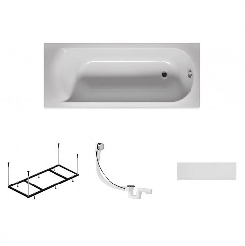 Комплект акриловая ванна RIHO MIAMI 150x70, B058001005 с каркасом, сливом-переливом и фронтальной панелью