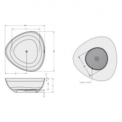 Ванна из искусственного мрамора Solid Surface Riho Oviedo 160x160 B125001105
