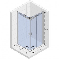Душевой уголок RIHO BALTIC B207 80х80 см, GE1001600
