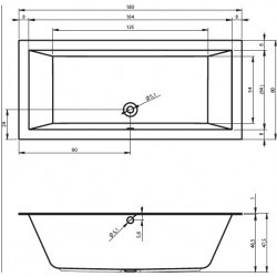 Акриловая ванна матовая RIHO LUGO VELVET 180x80, B133001105