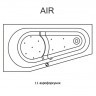 Гидромассажная ванна RIHO DELTA AIR 160x80 см R