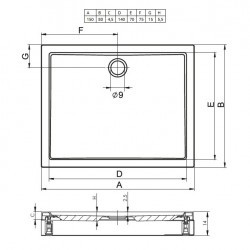 Акриловый душевой поддон Riho Davos 245 150x80 белый + панель DA7900500000000