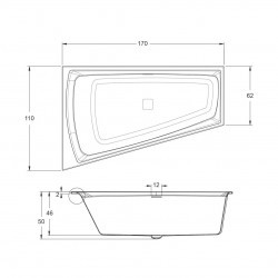 Акриловая ванна RIHO STILL SMART 170x110R FALL, B101009005