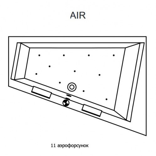 Гидромассажная ванна RIHO DOPPIO AIR 180х130 см L