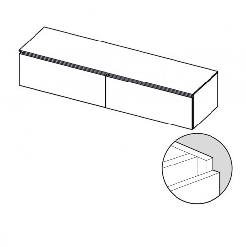 Мебель для ванной RIHO Fromscratch Тумбы со столешницей SET A-1 180 см, глянцевый лак