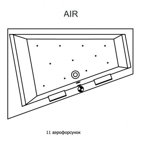 Гидромассажная ванна RIHO DOPPIO AIR 180х130 см R