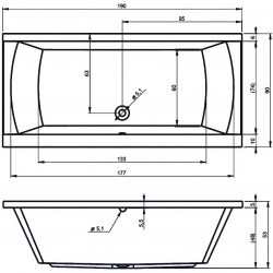 Гидромассажная ванна RIHO JULIA FLOW 190x90
