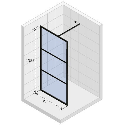 Душевая перегородка RIHO GRID GB400 120, GB4120000