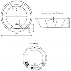 Гидромассажная ванна RIHO Carmen 180x180, BZ2900500000000