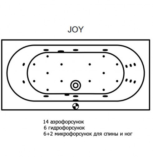 Гидромассажная ванна RIHO CAROLINA JOY 170x80