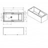 Отдельностоящая ванна RIHO STILL SHOWER 180X80 R PLUG & PLAY FALL, B103022005 (BD19C0500000000)