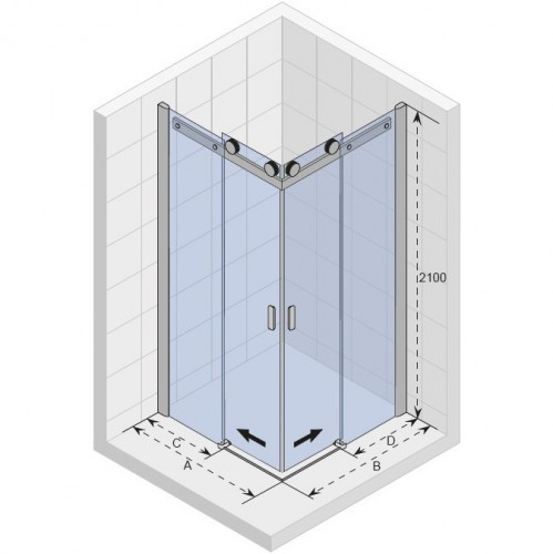 Душевой уголок RIHO BALTIC B207 100х100 см, GE1002300