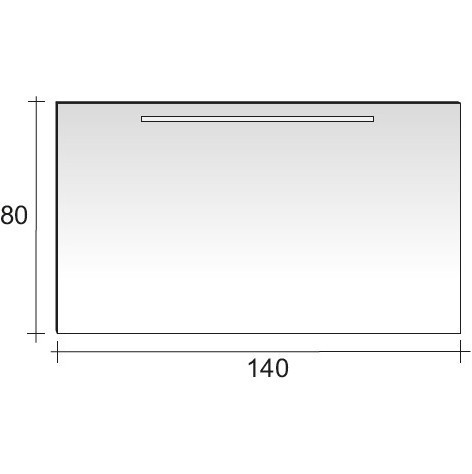 Зеркало RIHO Тип 13 со встроенным освещением 140 x 80 см