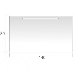 Зеркало RIHO Тип 13 со встроенным освещением 140 x 80 см