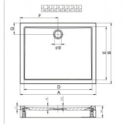 Акриловый душевой поддон Riho Davos 257 140x90 белый + панель DA6500500000000