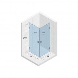 Душевой уголок RIHO SCANDIC NXT X209 90х90 см, профиль чёрный, G001102121 (GX12032B0)