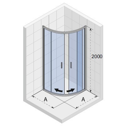 Душевой уголок RIHO HAMAR 2.0 R309-90/90, GR14210