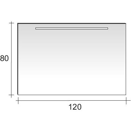 Зеркало RIHO Тип 13 со встроенным освещением 120 x 80 см