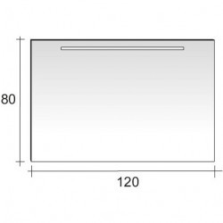 Зеркало RIHO Тип 13 со встроенным освещением 120 x 80 см