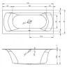 Акриловая ванна встраиваемая RIHO LINARES RIGHT 150x70 см, B139001005