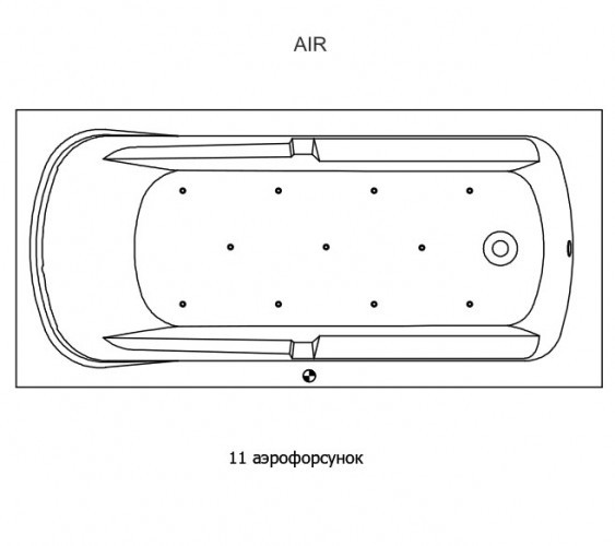 Гидромассажная ванна RIHO FUTURE AIR 180x80