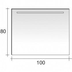 Зеркало RIHO Тип 13 со встроенным освещением 100 x 80 см