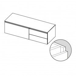 Мебель для ванной RIHO Fromscratch Тумбы со столешницей SET A-2 140 см, лак матовый