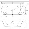 Акриловая ванна встраиваемая RIHO LINARES 200x90 см , B144001005