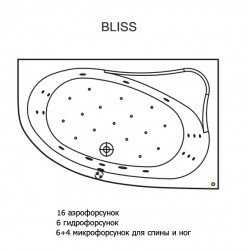 Гидромассажная ванна RIHO LYRA BLISS 153x100 L