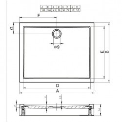 Акриловый душевой поддон Riho Davos 261 100x100 белый + панель DA6900500000000