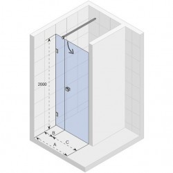 Дверь в нишу RIHO SCANDIC MISTRAL M102-100 L, GX0712001