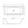 Отдельностоящая ванна RIHO STILL SQUARE R PLUG & PLAY 170x75 FALL, B100060005 (BD13C0500000000)